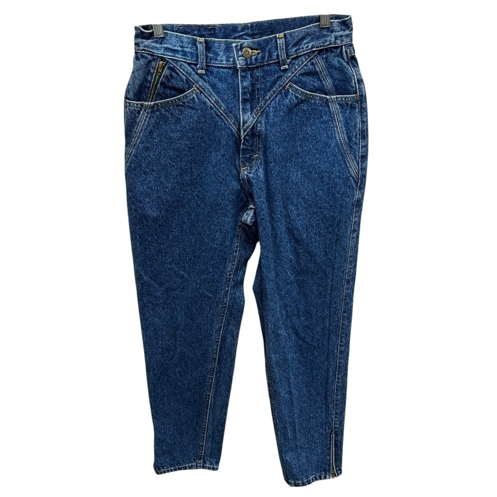 Vintage 1980s women’s Lee jeans tapered ankle zippers mom jeans high waisted 26